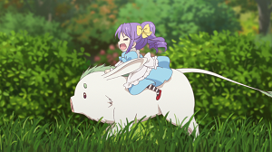 瓜乃介に乗って櫻から逃げるお菊