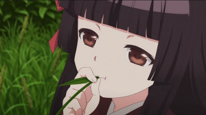 柚に草笛を教わる櫻